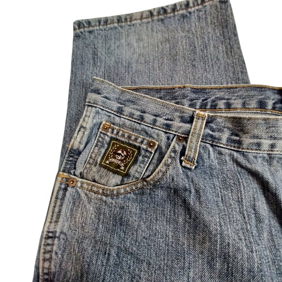 Cinch Men's 38x32 Blue Medium Wash Denim Jeans Straight Normcore Work Durable - Picture 5 of 8